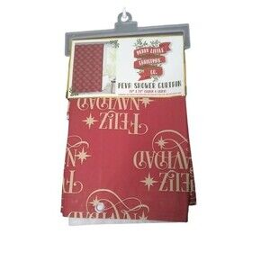 Merry Little Christmas Co. Peva Shower Curtain (72"x72") Red Feliz Navidad